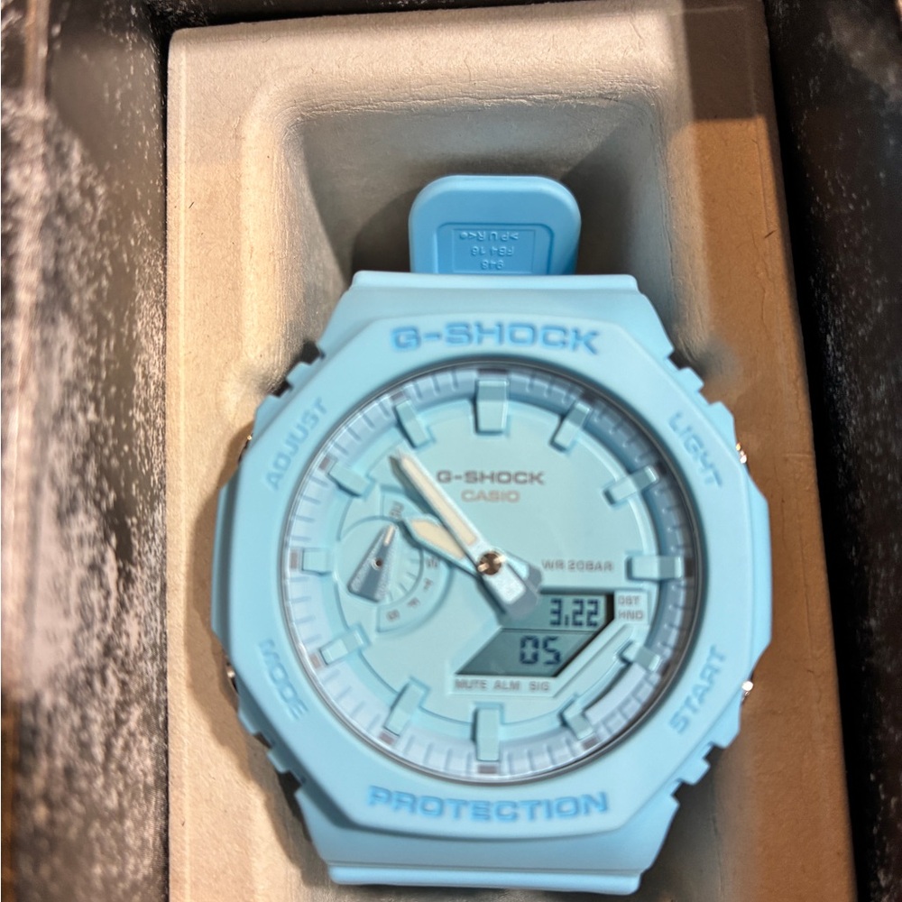 G-Shock Sky Turquoise Resin Analog-Digital Watch - Picture 2 of 3